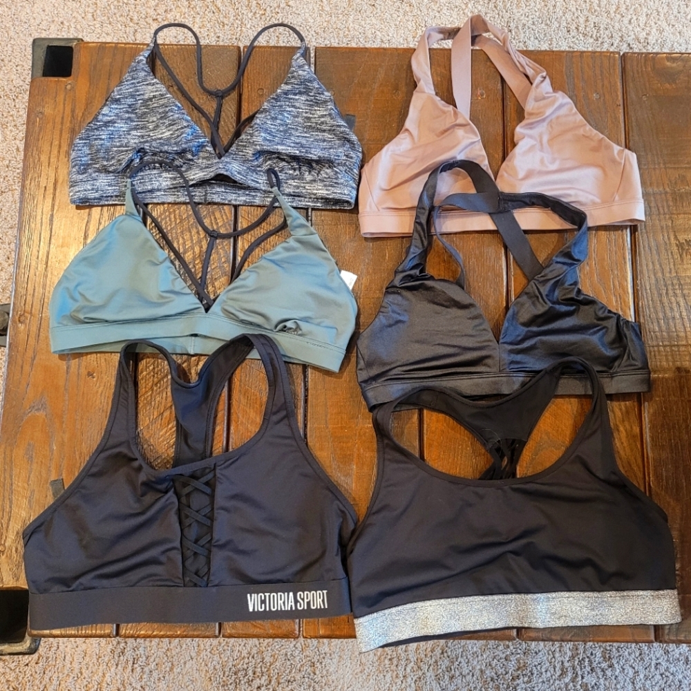 Excellent Victoria's Secret Sports Bra Lot 4 Size Large 2 Size Medium